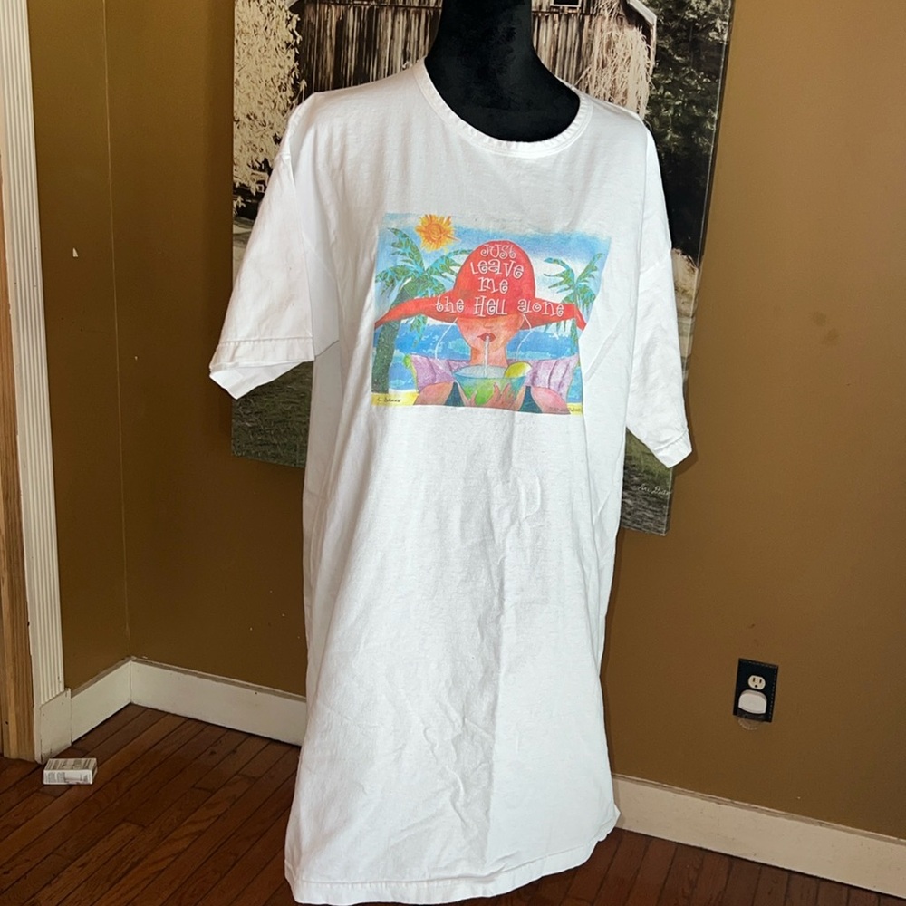Women’s beach pool cover-up T-shirt with saying